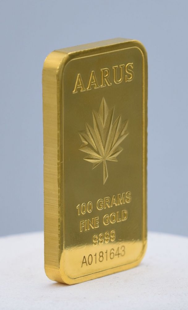 100 GRAM AARUS GOLD BAR - Master JewellersGold Bar 9999