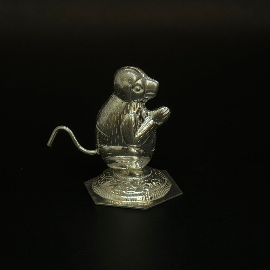 Pure Silver Monkey Statue/Idol for Puja, Vastu and Rahu - Master JewellersSilver Statue`